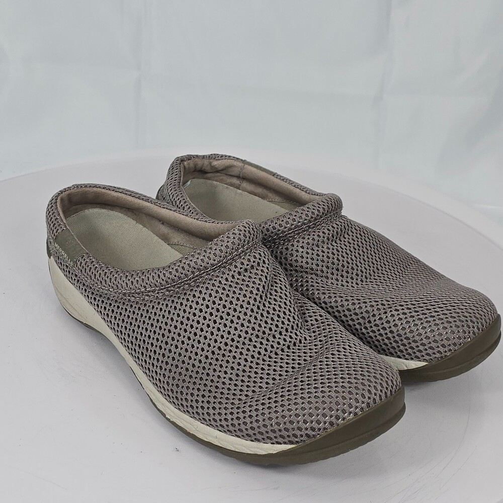 Merrell Encore Q2 Breeze Women 10 Slip On Mesh Clogs Aluminum J00976